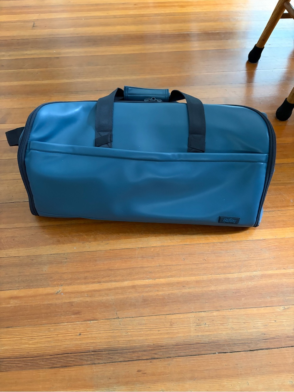 Teal Men's Duffel Bag with Black Handles - Compact Travel Carry